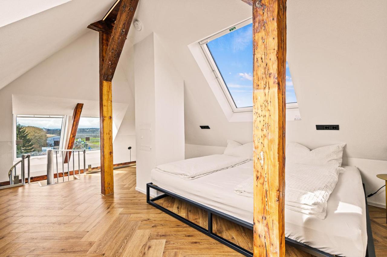 Maisonette-Wohnung Mit Freigelegtem Fachwerk メッケンベウーレン エクステリア 写真